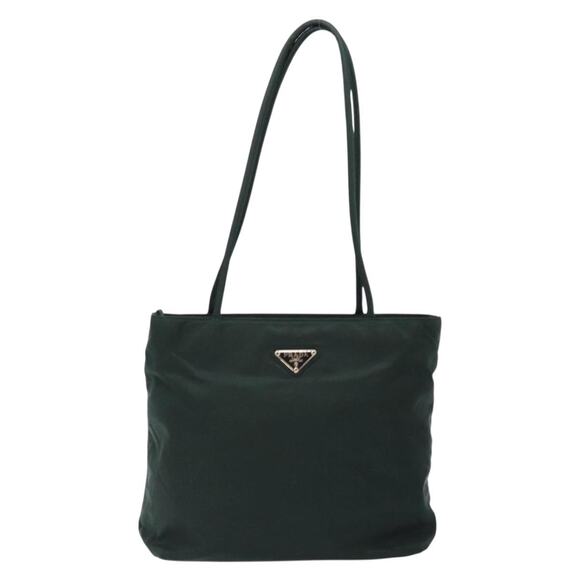 PRADA Tote Bag Nylon Green Silver - Picture 2 of 12